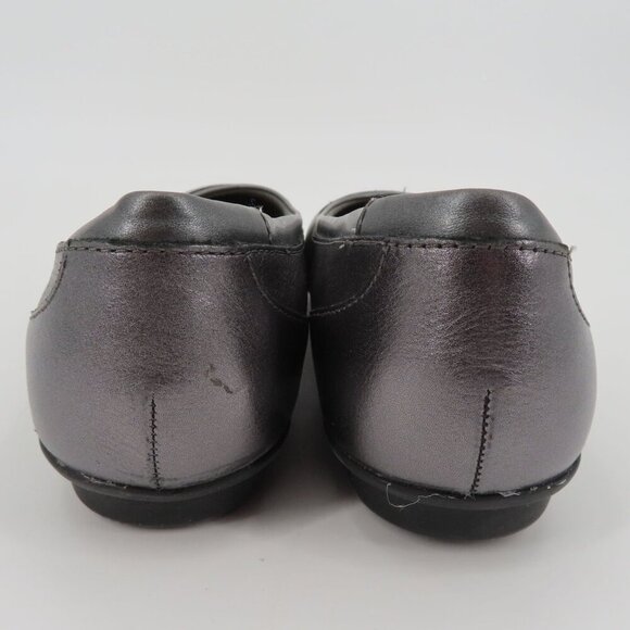 Clarks Collection Women 8.5 M Gray Shimmer Round Toe Ballet Flats Comfort Shoes - Picture 5 of 11